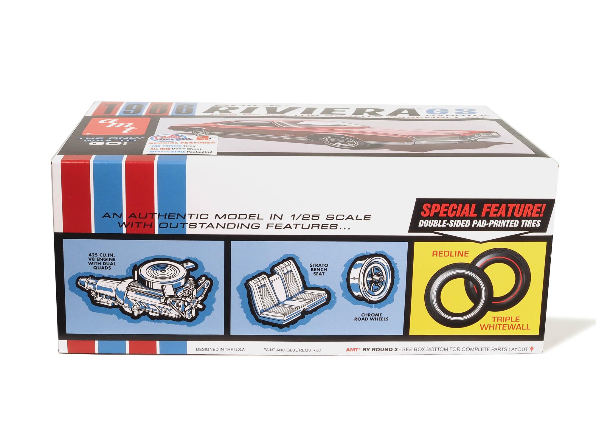 Amazon.com: AMT - 1966 Buick Riviera GS Hardtop, 1:25 Scale, Skill